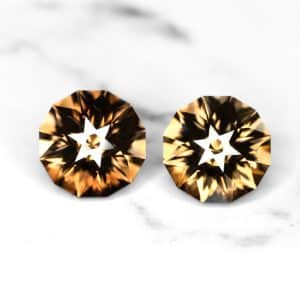 zircon pair 3.83 ct tw