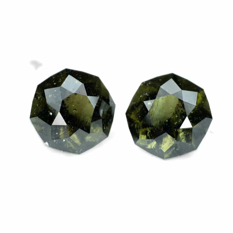 moldavite pair 4.09 ct